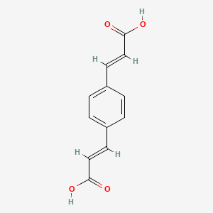 Chemical structure of 1,4-Phenylenediacrylic acid