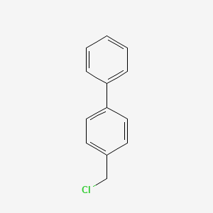 Chemical structure of 4-Phenylbenzyl chloride