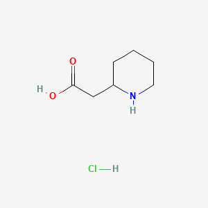 Chemical structure of 2-Piperidineacetic acid hydrochloride