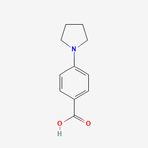 Chemical structure of 4-(1-Pyrrolidinyl)benzoic acid