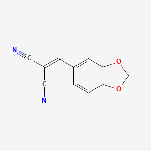 Chemical structure of 2-(1,3-Benzodioxol-5-ylmethylene)propanedinitrile