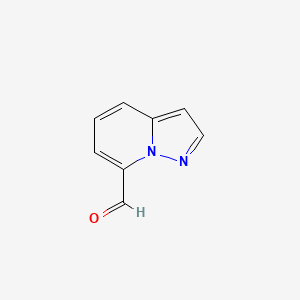 Chemical structure of Pyrazolo[1,5-α]pyridine-7-carboxaldehyde
