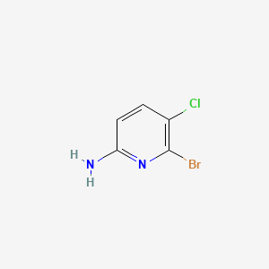 Chemical structure of 6-Bromo-5-chloro-2-pyridinamine