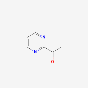 Chemical structure of 1-(pyrimidin-2-yl)ethan-1-one