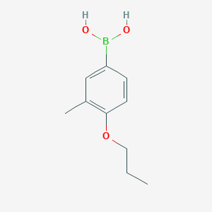 Chemical structure of 4-Propoxy-3-methylphenylboronic acid