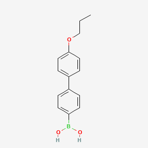 Chemical structure of 4'-n-Propoxybiphenyl-4-boronic acid (contains varying amounts of Anhydride)