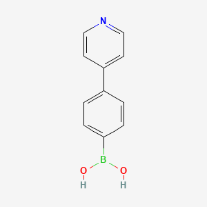 Chemical structure of (4-(Pyridin-4-yl)phenyl)boronic acid