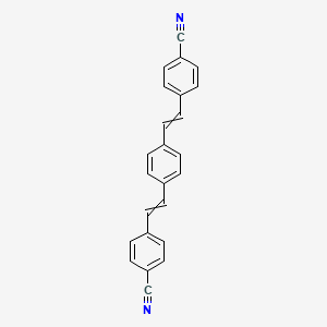 Chemical structure of 4,4'-(1,4-Phenylenebis(ethene-2,1-diyl))dibenzonitrile