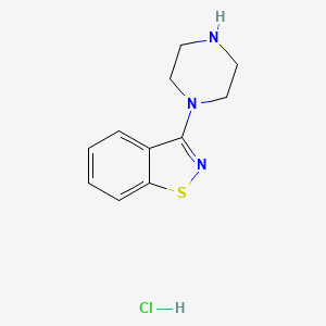 Chemical structure of 3-Piperazinobenzisothiazole Hydrochloride
