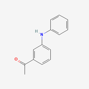 Chemical structure of 1-(3-(Phenylamino)phenyl)ethanone