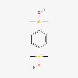 Chemical structure of 1,4-Phenylenebis(dimethylsilanol)