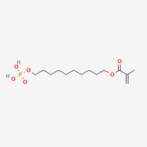 Chemical structure of 10-(Phosphonooxy)decyl methacrylate