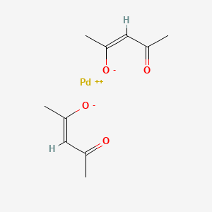 Chemical structure of Palladium acetylacetonate