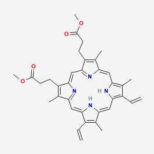 Chemical structure of Protoporphyrin IX dimethyl ester