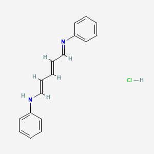 Chemical structure of N-[5-(Phenylamino)-2,4-pentadienylidene]aniline monohydrochloride