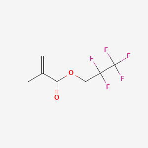 Chemical structure of 2,2,3,3,3-Pentafluoropropyl Methacrylate (stabilized with TBC)