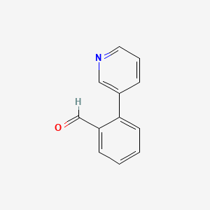 Chemical structure of 2-(Pyridin-3-yl)benzaldehyde
