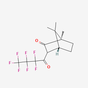 Chemical structure of 3-(Perfluorobutyryl)-(+)-camphor