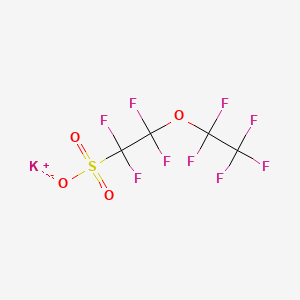 Chemical structure of Potassium perfluoro(2-ethoxyethane)sulphonate