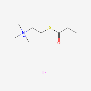 Chemical structure of Propionylthiocholine iodide