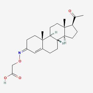 Chemical structure of Progesterone 3-(O-carboxymethyl)oxime