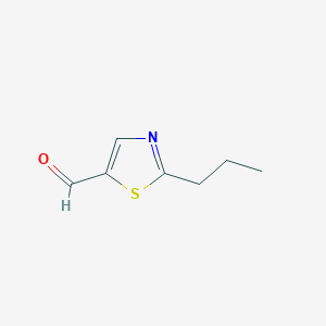 Chemical structure of 2-Propyl-1,3-Thiazole-5-Carbaldehyde