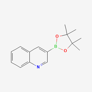 Chemical structure of 3-Quinolineboronic acid pinacol ester