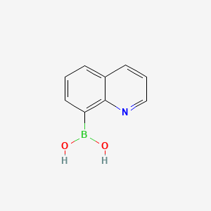 Chemical structure of 8-Quinolineboronic acid