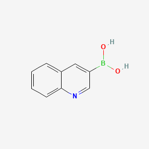 Chemical structure of 3-Quinolineboronic acid(contains varying amounts of Anhydride)