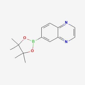 Chemical structure of Quinoxaline-6-boronic acid pinacol ester
