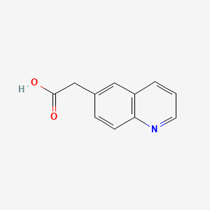 Chemical structure of 6-Quinolineacetic acid