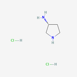Chemical structure of (R)-(-)-3-Aminopyrrolidine dihydrochloride