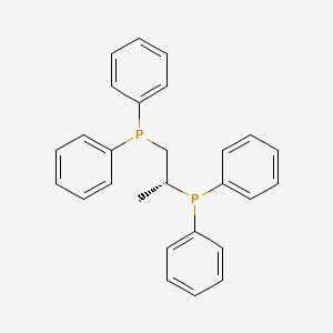 Chemical structure of (R)-(+)-1,2-Bis(diphenylphosphino)propane