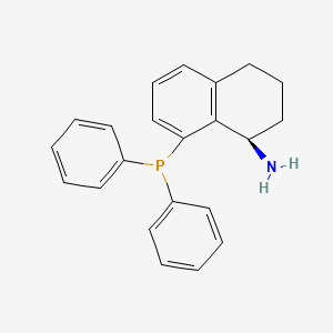 Chemical structure of (R)-8-(Diphenylphosphino)-1,2,3,4-tetrahydronaphthalen-1-amine