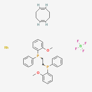 Chemical structure of (R,R)-(-)-1,2-Ethanediylbis[(2-methoxyphenyl)phenylphosphine