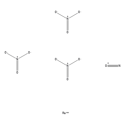 Chemical structure of Ruthenium nitrosylnitrate