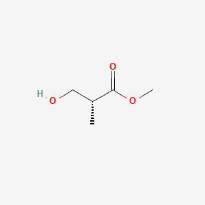 Chemical structure of methyl (2R)-3-hydroxy-2-methylpropanoate
