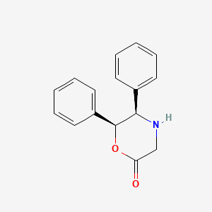 Chemical structure of (5R,6S)-5,6-Diphenyl-2-morpholinone