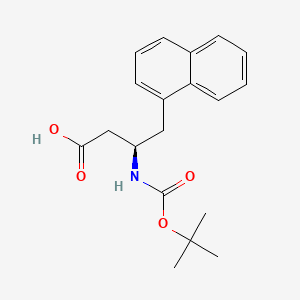 Chemical structure of (R)-3-(Boc-amino)-4-(1-naphthyl)butyric acid