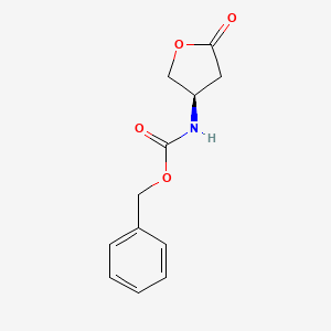 Chemical structure of (R)-β-(Carbobenzoxyamino)-γ-butyrolactone