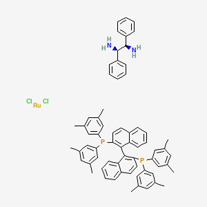 Chemical structure of RuCl?[(R)-DM-BINAP][(R,R)-DPEN]