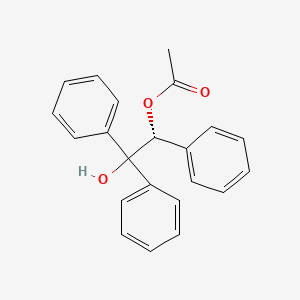 Chemical structure of (R)-(+)-1,1,2-Triphenyl-1,2-ethanediol 2-acetate