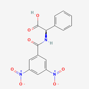 Chemical structure of (R)-(-)-N-(3,5-Dinitrobenzoyl)-α-phenylglycine