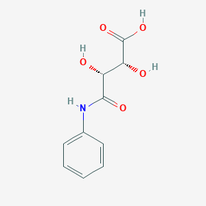 Chemical structure of (2R,3R)-Tartranilic Acid [for optical resolution]