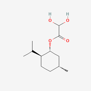 Chemical structure of (1R,2S,5R)-2-Isopropyl-5-methylcyclohexyl 2,2-Dihydroxyacetate