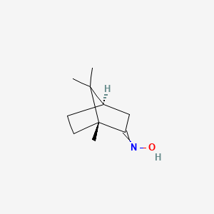 Chemical structure of (1R)-Camphor Oxime