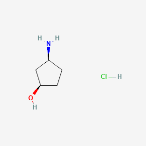Chemical structure of (1r,3s)-3-Aminocyclopentanol hydrochloride