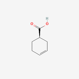 Chemical structure of (1R)-cyclohex-3-ene-1-carboxylic acid