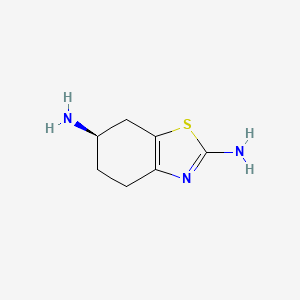 Chemical structure of (+)-(6R)-2,6-Diamino-4,5,6,7-tetrahydrobenzothiazole