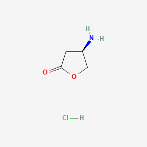 Chemical structure of (R)-3-Amino-gamma-butyrolactone hydrochloride